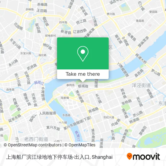 上海船厂滨江绿地地下停车场-出入口 map