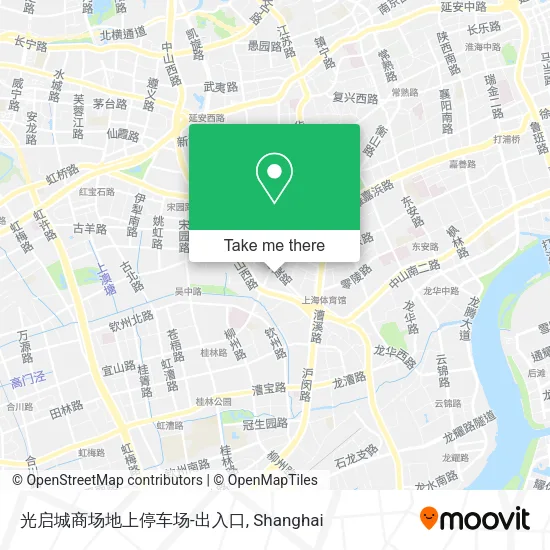 光启城商场地上停车场-出入口 map