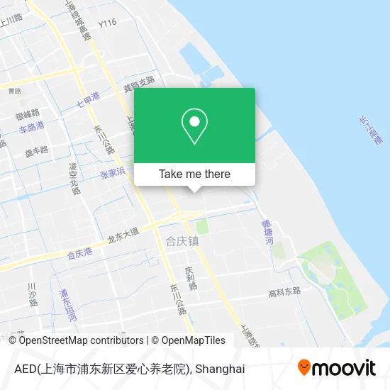 AED(上海市浦东新区爱心养老院) map