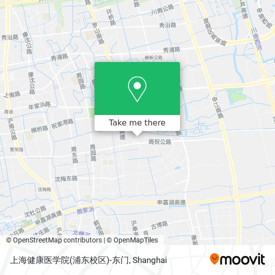 上海健康医学院(浦东校区)-东门 map