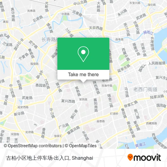 古柏小区地上停车场-出入口 map