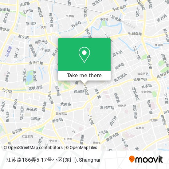 江苏路186弄5-17号小区(东门) map