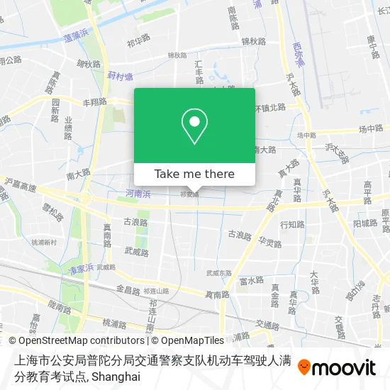 上海市公安局普陀分局交通警察支队机动车驾驶人满分教育考试点 map