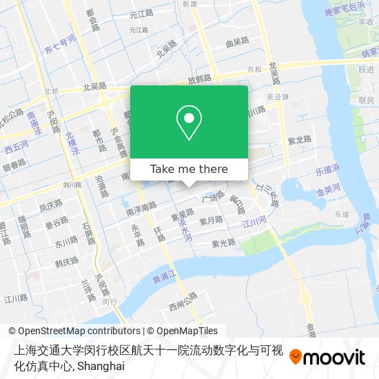 上海交通大学闵行校区航天十一院流动数字化与可视化仿真中心 map