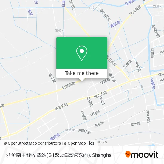 浙沪南主线收费站(G15沈海高速东向) map