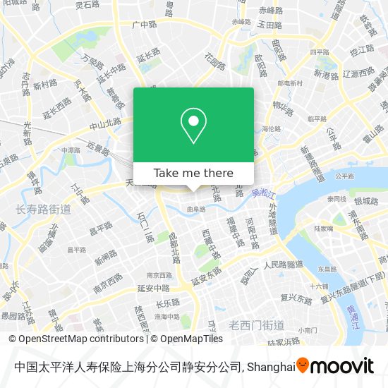 中国太平洋人寿保险上海分公司静安分公司 map