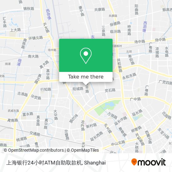 上海银行24小时ATM自助取款机 map