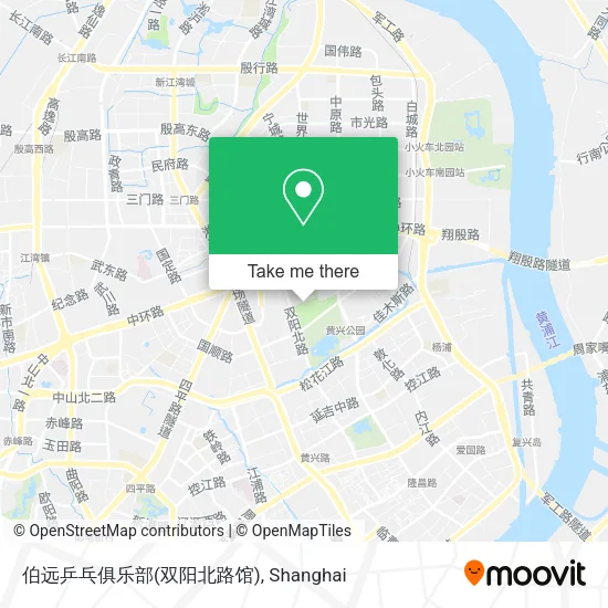伯远乒乓俱乐部(双阳北路馆) map