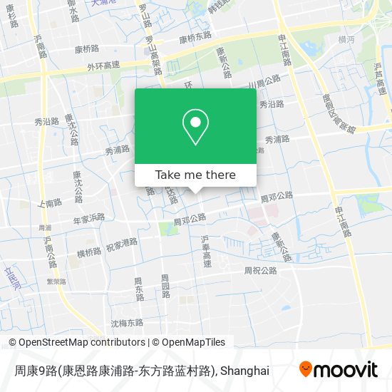 周康9路(康恩路康浦路-东方路蓝村路) map