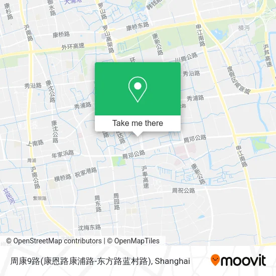 周康9路(康恩路康浦路-东方路蓝村路) map