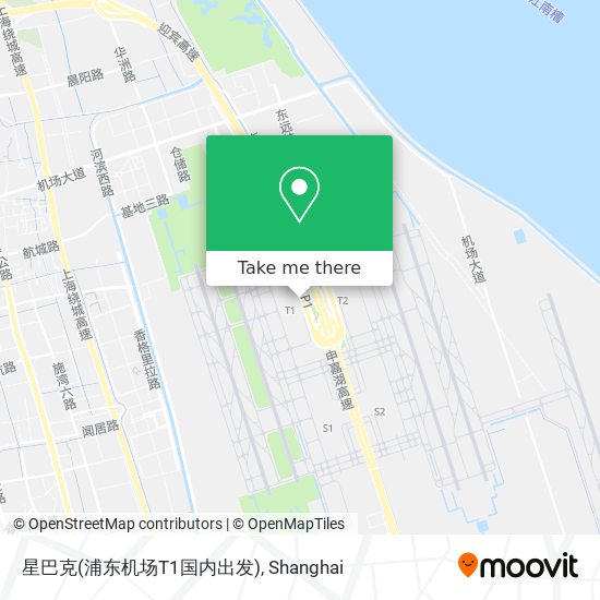 星巴克(浦东机场T1国内出发) map