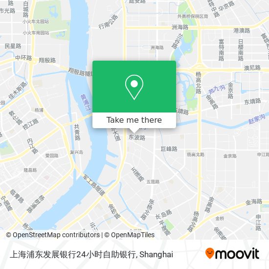 上海浦东发展银行24小时自助银行 map