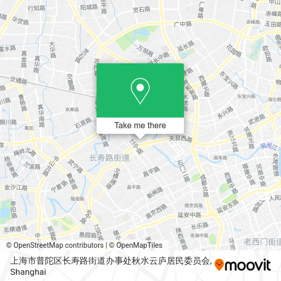 上海市普陀区长寿路街道办事处秋水云庐居民委员会 map