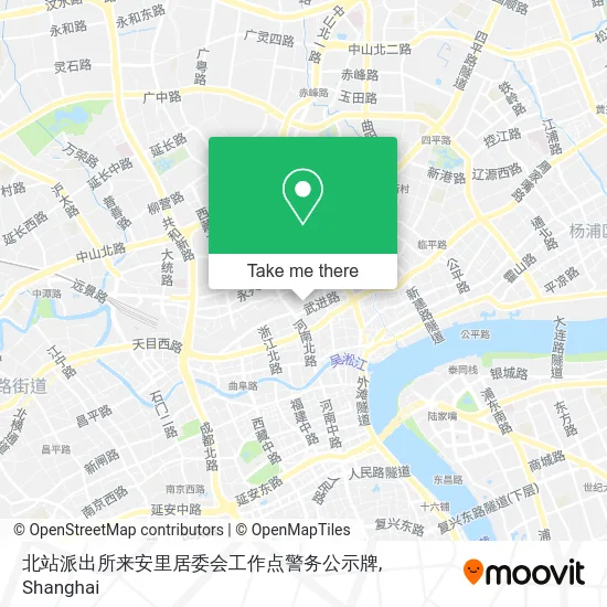 北站派出所来安里居委会工作点警务公示牌 map