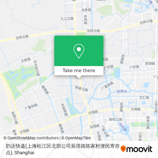韵达快递(上海松江区北部公司辰塔路陈家村便民寄存点) map