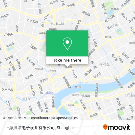 上海贝增电子设备有限公司 map