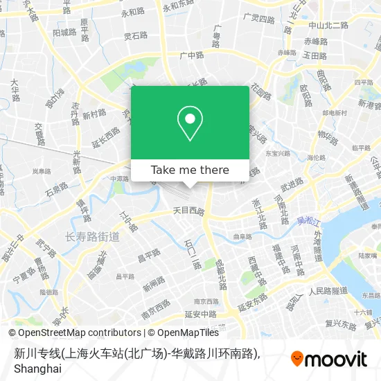 新川专线(上海火车站(北广场)-华戴路川环南路) map