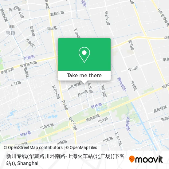 新川专线(华戴路川环南路-上海火车站(北广场)(下客站)) map