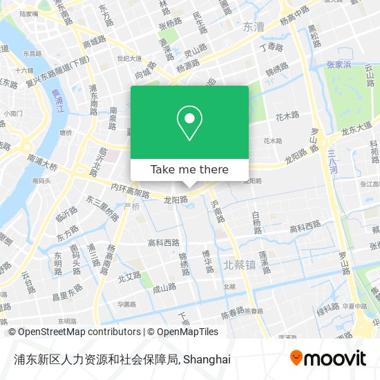 浦东新区人力资源和社会保障局 map