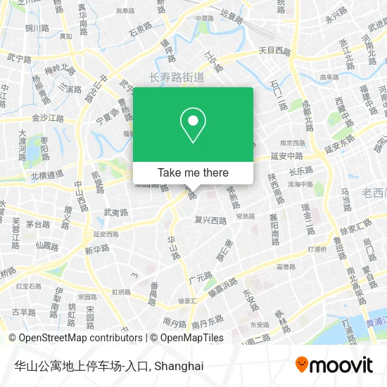 华山公寓地上停车场-入口 map