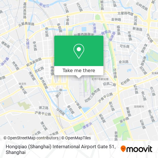 Hongqiao (Shanghai) International Airport Gate 51 map