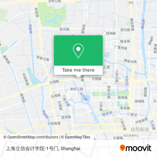 上海立信会计学院-1号门 map