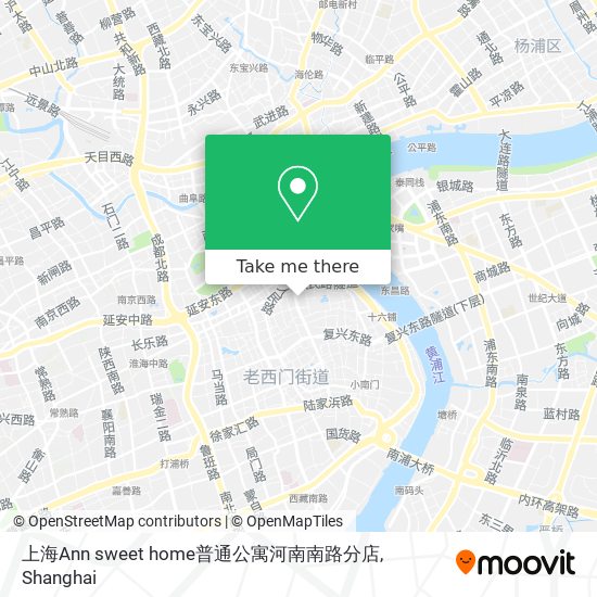 上海Ann sweet home普通公寓河南南路分店 map