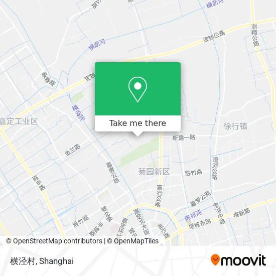横泾村 map