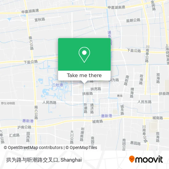 拱为路与听潮路交叉口 map