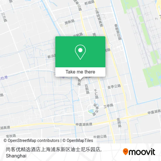 尚客优精选酒店上海浦东新区迪士尼乐园店 map