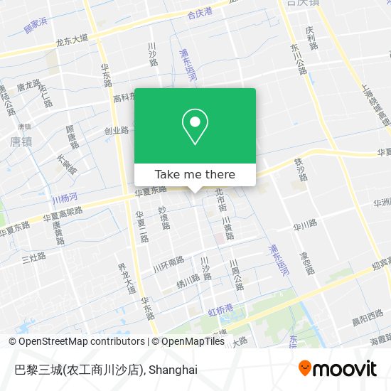 巴黎三城(农工商川沙店) map