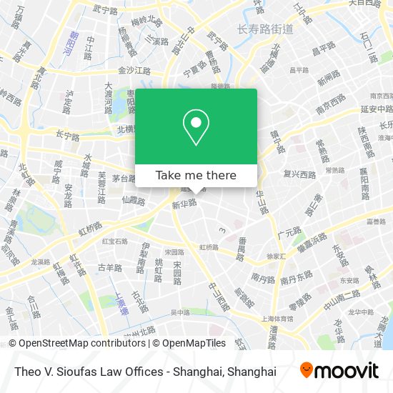 Theo V. Sioufas Law Offices - Shanghai map