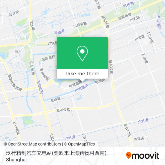 玖行精制汽车充电站(奕欧来上海购物村西南) map