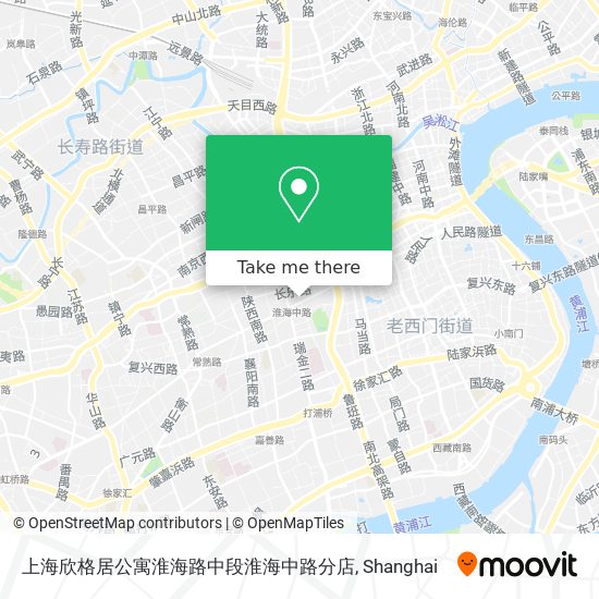 上海欣格居公寓淮海路中段淮海中路分店 map