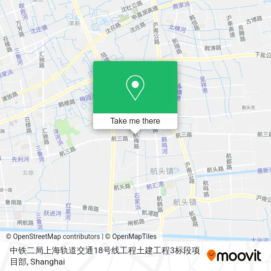 中铁二局上海轨道交通18号线工程土建工程3标段项目部 map