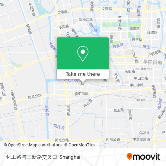 化工路与三新路交叉口 map