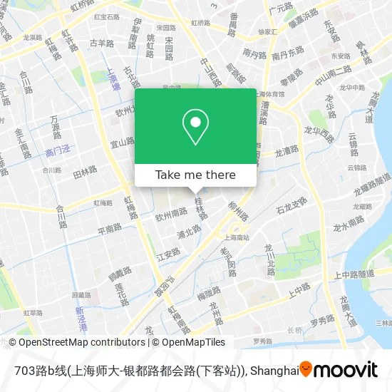 703路b线(上海师大-银都路都会路(下客站)) map