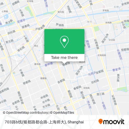703路b线(银都路都会路-上海师大) map