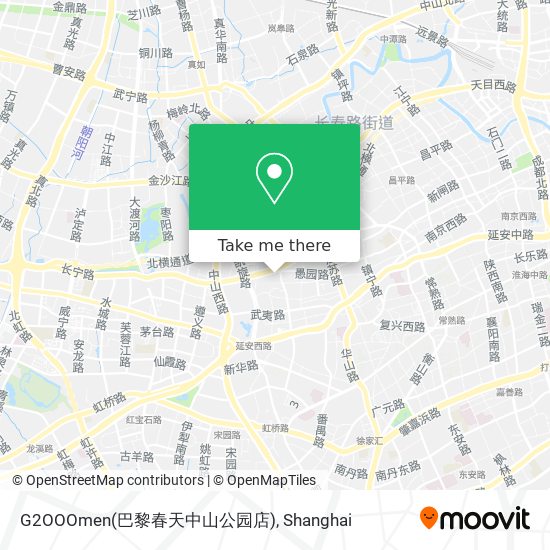 G2OOOmen(巴黎春天中山公园店) map
