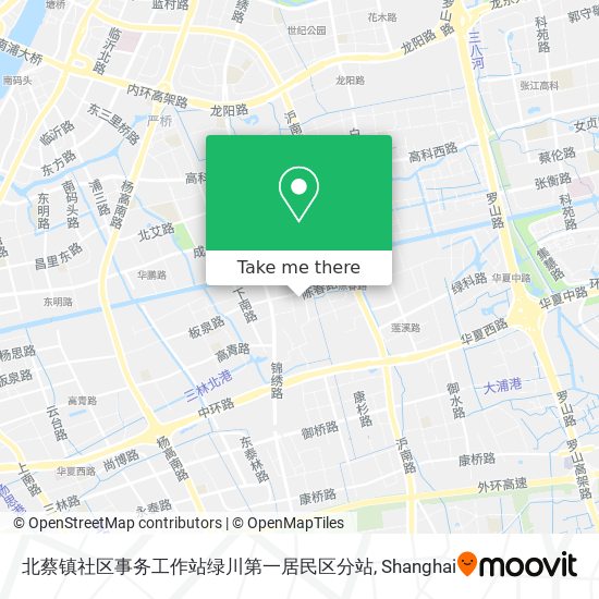 北蔡镇社区事务工作站绿川第一居民区分站 map