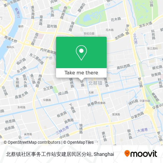 北蔡镇社区事务工作站安建居民区分站 map