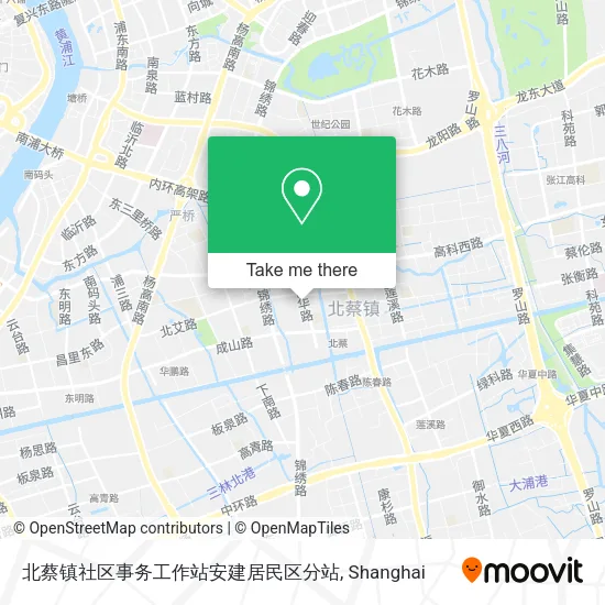 北蔡镇社区事务工作站安建居民区分站 map