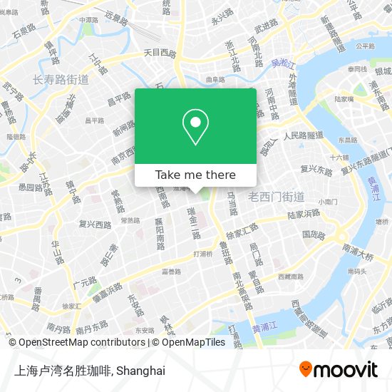 上海卢湾名胜珈啡 map