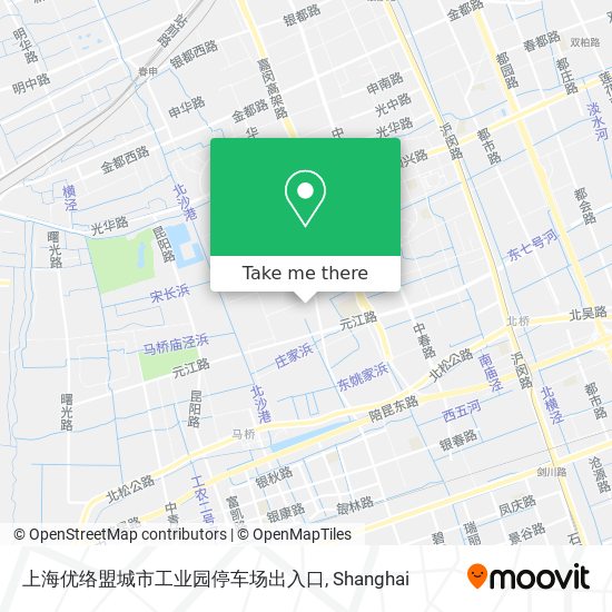 上海优络盟城市工业园停车场出入口 map