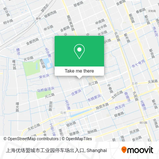 上海优络盟城市工业园停车场出入口 map