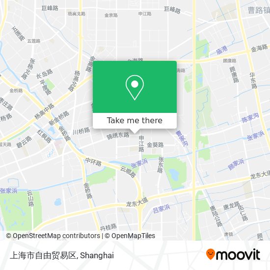 上海市自由贸易区 map