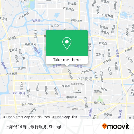 上海银24自助银行服务 map