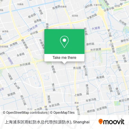 上海浦东区雨虹防水总代理(恒源防水) map
