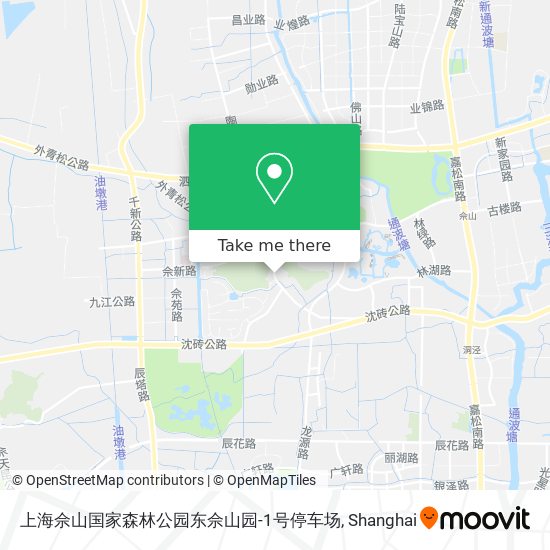 上海佘山国家森林公园东佘山园-1号停车场 map