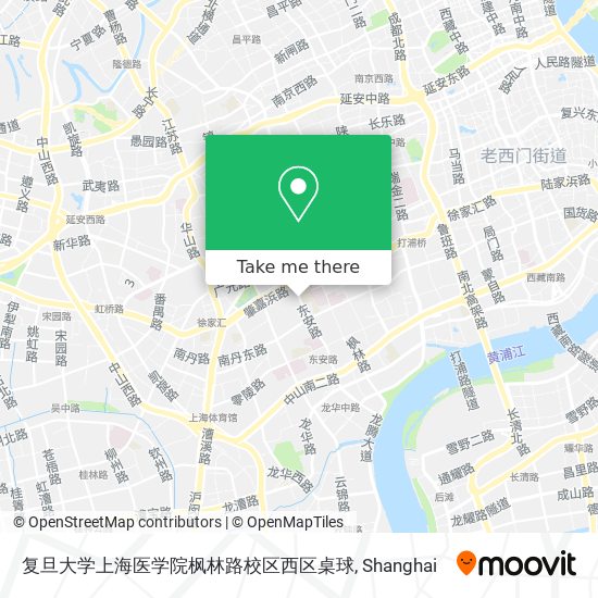 复旦大学上海医学院枫林路校区西区桌球 map